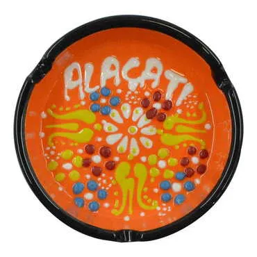 Toptan Alaçatı Temalı Çini Kabartma Küçük Klasik Küllük - 4