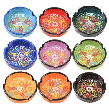 Cide Themed Turkish Ceramic Relief Ashtray Small Size - 4