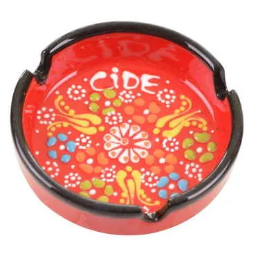 Cide Themed Turkish Ceramic Relief Ashtray Small Size - 6