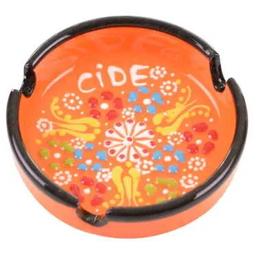Cide Themed Turkish Ceramic Relief Ashtray Small Size - 7