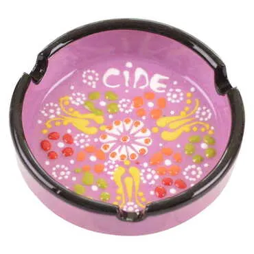 Cide Themed Turkish Ceramic Relief Ashtray Small Size - 8