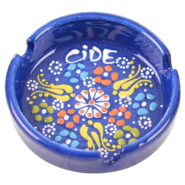 Cide Themed Turkish Ceramic Relief Ashtray Small Size - 10