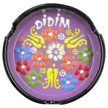 Toptan Didim Temalı Çini Kabartma Küçük Klasik Küllük - 6