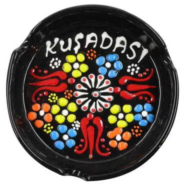 Toptan Şehre Özel Çini Kabartma Küçük Klasik Küllük - 6