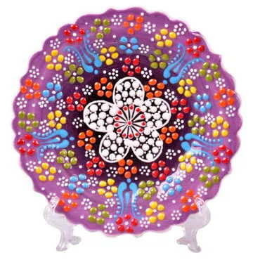 Turkish Ceramic Pearl Plate 12 Cm - 7