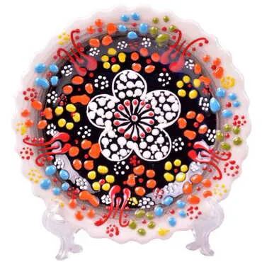 Turkish Ceramic Pearl Plate 12 Cm - 8