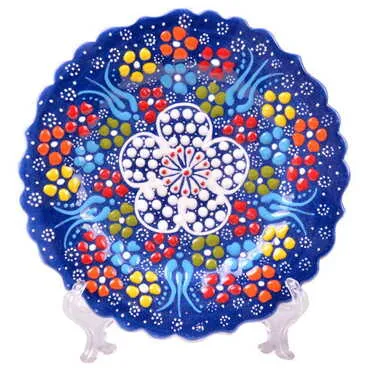 Turkish Ceramic Pearl Plate 12 Cm - 9