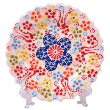 Turkish Ceramic Pearl Plate 12 Cm - 11