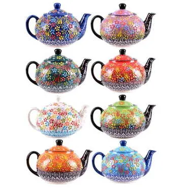 Turkish Ceramic Relief Tea Pot - 2