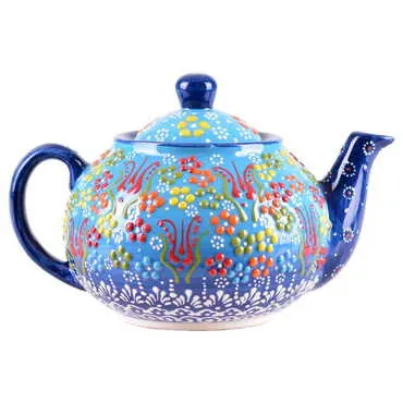 Turkish Ceramic Relief Tea Pot - 3