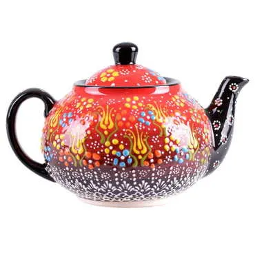 Turkish Ceramic Relief Tea Pot - 4