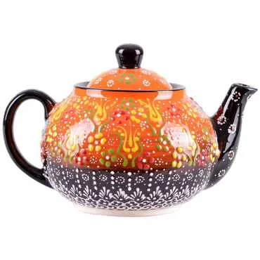 Turkish Ceramic Relief Tea Pot - 5