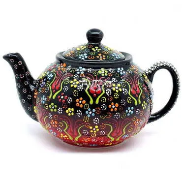 Turkish Ceramic Relief Tea Pot - 7