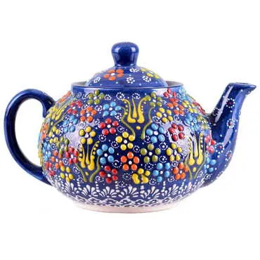 Turkish Ceramic Relief Tea Pot - 8