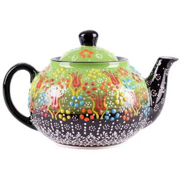 Turkish Ceramic Relief Tea Pot - 9
