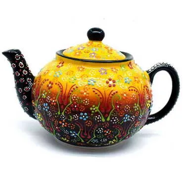 Turkish Ceramic Relief Tea Pot - 11