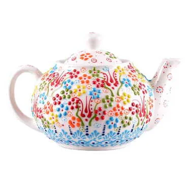 Turkish Ceramic Relief Tea Pot - 12