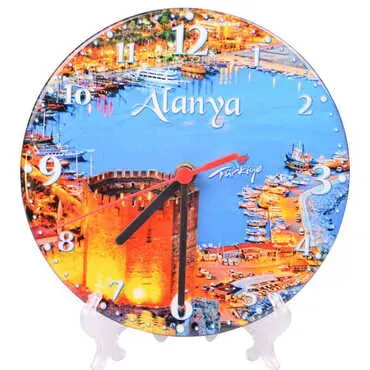 Alanya Themed Epoxy Wall Clock Home Decoration 20 Cm - 5