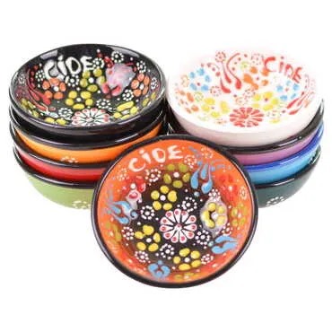 Cide Themed Turkish Ceramic Relief Bowl 8 cm - 2