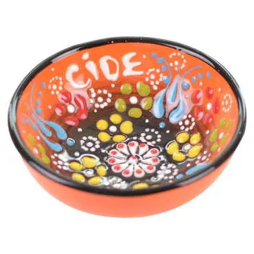 Cide Themed Turkish Ceramic Relief Bowl 8 cm - 5