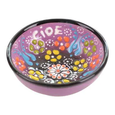 Cide Themed Turkish Ceramic Relief Bowl 8 cm - 6