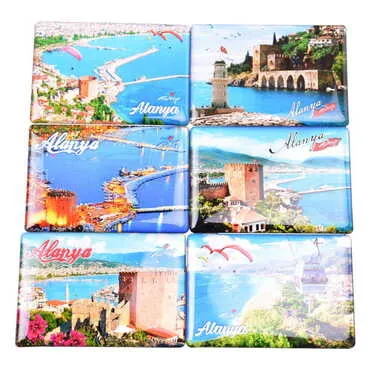 Toptan Alanya Temalı Myros Dikdörtgen Magnet 80x55 mm - 3