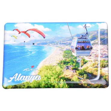 Toptan Alanya Temalı Myros Dikdörtgen Magnet 80x55 mm - 7