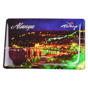 Toptan Alanya Temalı Myros Dikdörtgen Magnet 80x55 mm - 13