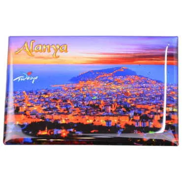 Toptan Alanya Temalı Myros Dikdörtgen Magnet 80x55 mm - 18
