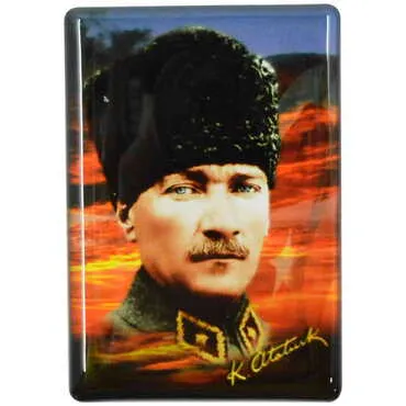 Toptan Atatürk Temalı Myros Dikdörtgen Magnet 80x55 mm - 4