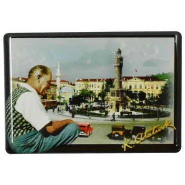 Toptan Atatürk Temalı Myros Dikdörtgen Magnet 80x55 mm - 5