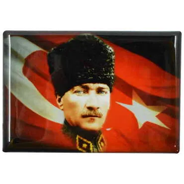 Toptan Atatürk Temalı Myros Dikdörtgen Magnet 80x55 mm - 10