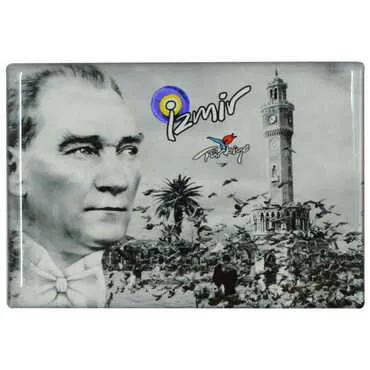 Toptan Atatürk Temalı Myros Dikdörtgen Magnet 80x55 mm - 12