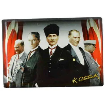 Toptan Atatürk Temalı Myros Dikdörtgen Magnet 80x55 mm - 14