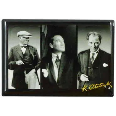 Toptan Atatürk Temalı Myros Dikdörtgen Magnet 80x55 mm - 17
