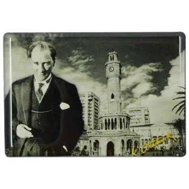 Toptan Atatürk Temalı Myros Dikdörtgen Magnet 80x55 mm - 18