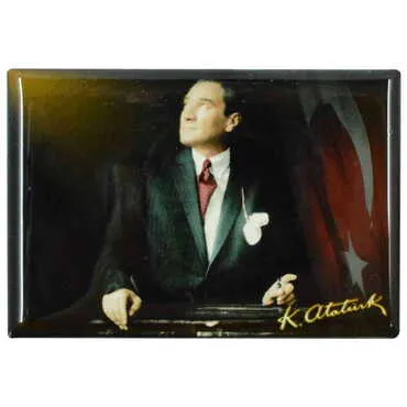 Toptan Atatürk Temalı Myros Dikdörtgen Magnet 80x55 mm - 19
