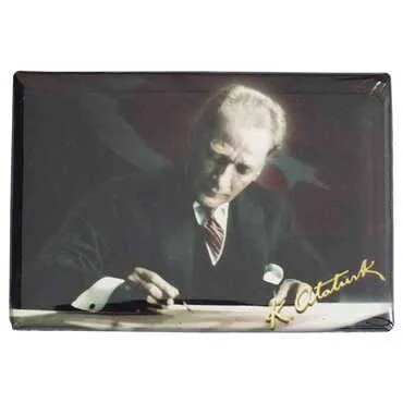 Toptan Atatürk Temalı Myros Dikdörtgen Magnet 80x55 mm - 22