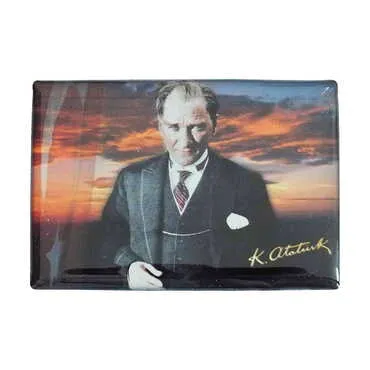Toptan Atatürk Temalı Myros Dikdörtgen Magnet 80x55 mm - 23