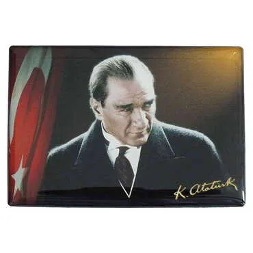 Toptan Atatürk Temalı Myros Dikdörtgen Magnet 80x55 mm - 24