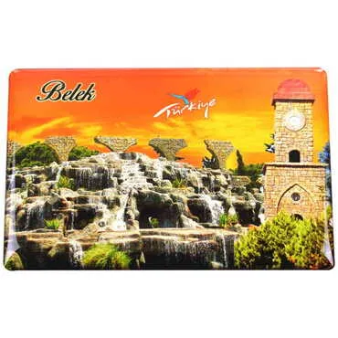 Belek Themed Epoxy Dome Rectangle Souvenir Fridge Magnet 80x55 cm - 4