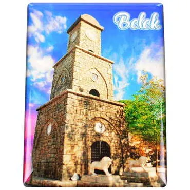 Belek Themed Epoxy Dome Rectangle Souvenir Fridge Magnet 80x55 cm - 8