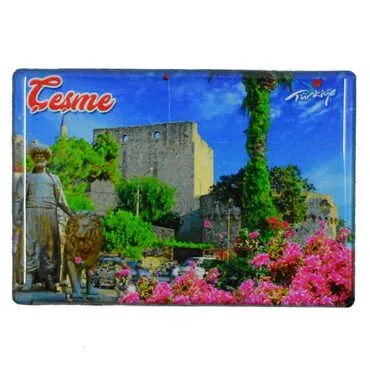 Toptan Çeşme Temalı Myros Dikdörtgen Magnet 80x55 mm - 4