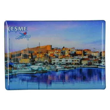 Toptan Çeşme Temalı Myros Dikdörtgen Magnet 80x55 mm - 5