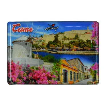 Toptan Çeşme Temalı Myros Dikdörtgen Magnet 80x55 mm - 7