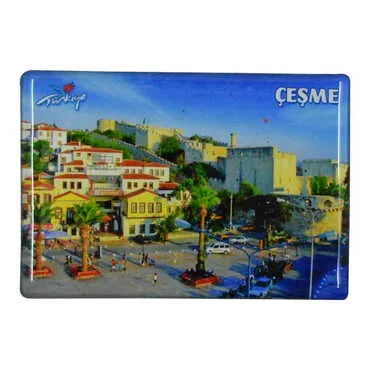 Toptan Çeşme Temalı Myros Dikdörtgen Magnet 80x55 mm - 8