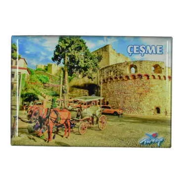 Toptan Çeşme Temalı Myros Dikdörtgen Magnet 80x55 mm - 9
