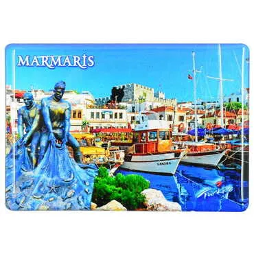 Toptan Marmaris Temalı Myros Dikdörtgen Magnet 80x55 mm - 4