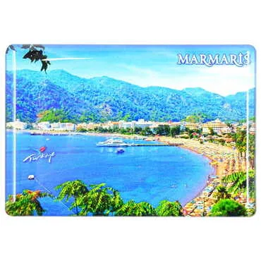 Toptan Marmaris Temalı Myros Dikdörtgen Magnet 80x55 mm - 5