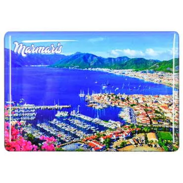 Toptan Marmaris Temalı Myros Dikdörtgen Magnet 80x55 mm - 6